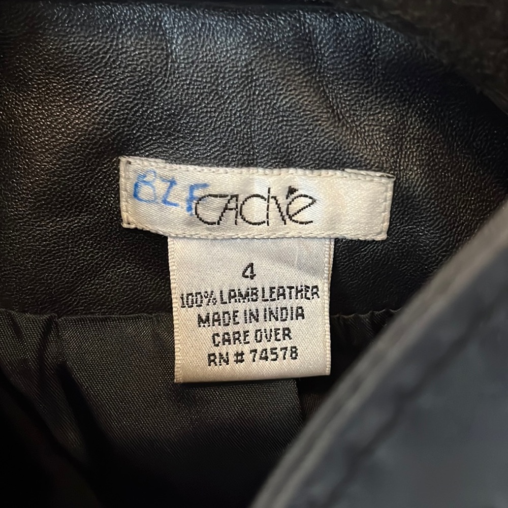 NEW CONDITION Lamb leather coat. 100% lamb black size 4 - Picture 8 of 10